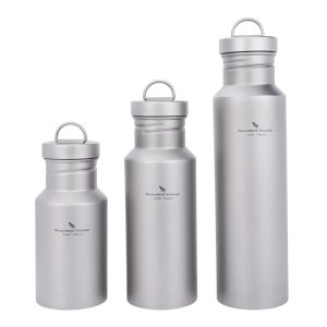 Wide Mouth Titanium Bottle with Lid Leak-Proof Single Layer 400/550/750ML